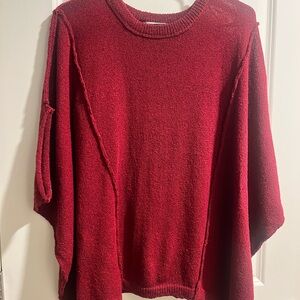 Zenana Outfitters Red Batwing/top